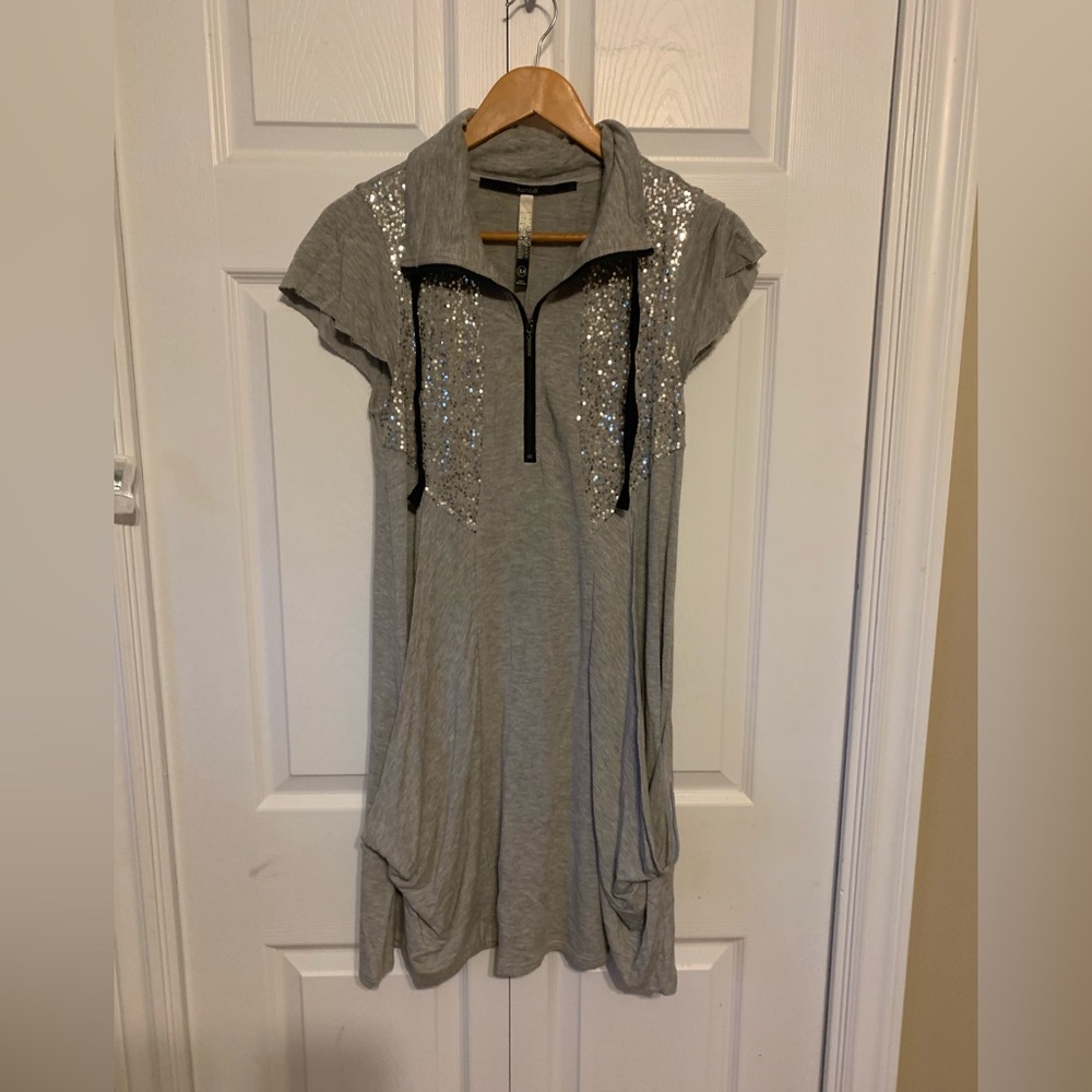 Kensie sequin embellished jersey dress